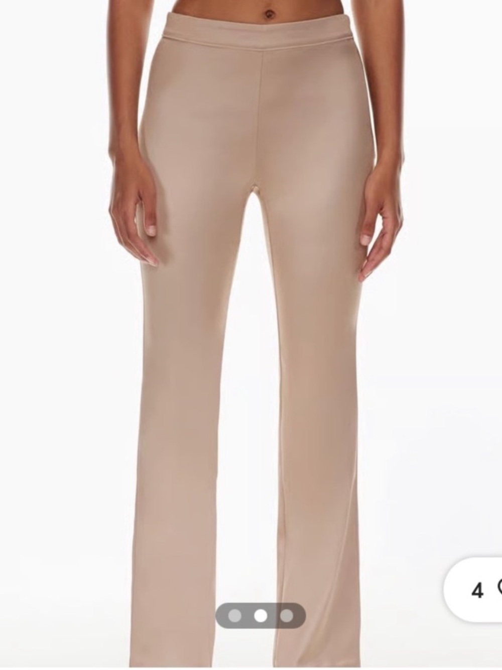 ARITZIA babaton sundance gold satin pants